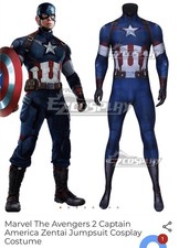 Avengers Infinity War Captain America Men Cosplay Costume Halloween 3D Bodysuit