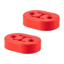 2 Pack Exhaust Rubber Hanger Muffler Hangers With 2 Holes Red-2pcs