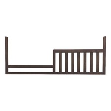 Pemberly Row Farmhouse Wood Toddler Guard Rail in River Rock Brown