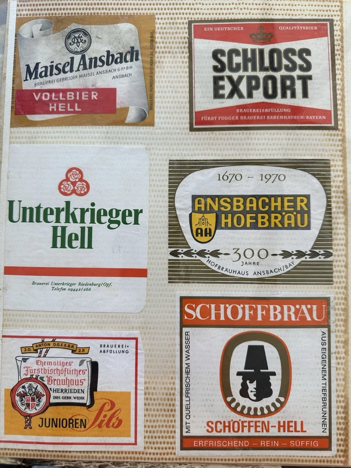 Álbum de recortes de 50+ etiquetas vintage de vino licor cerveza colección internacional RARA Foto 2 de 4