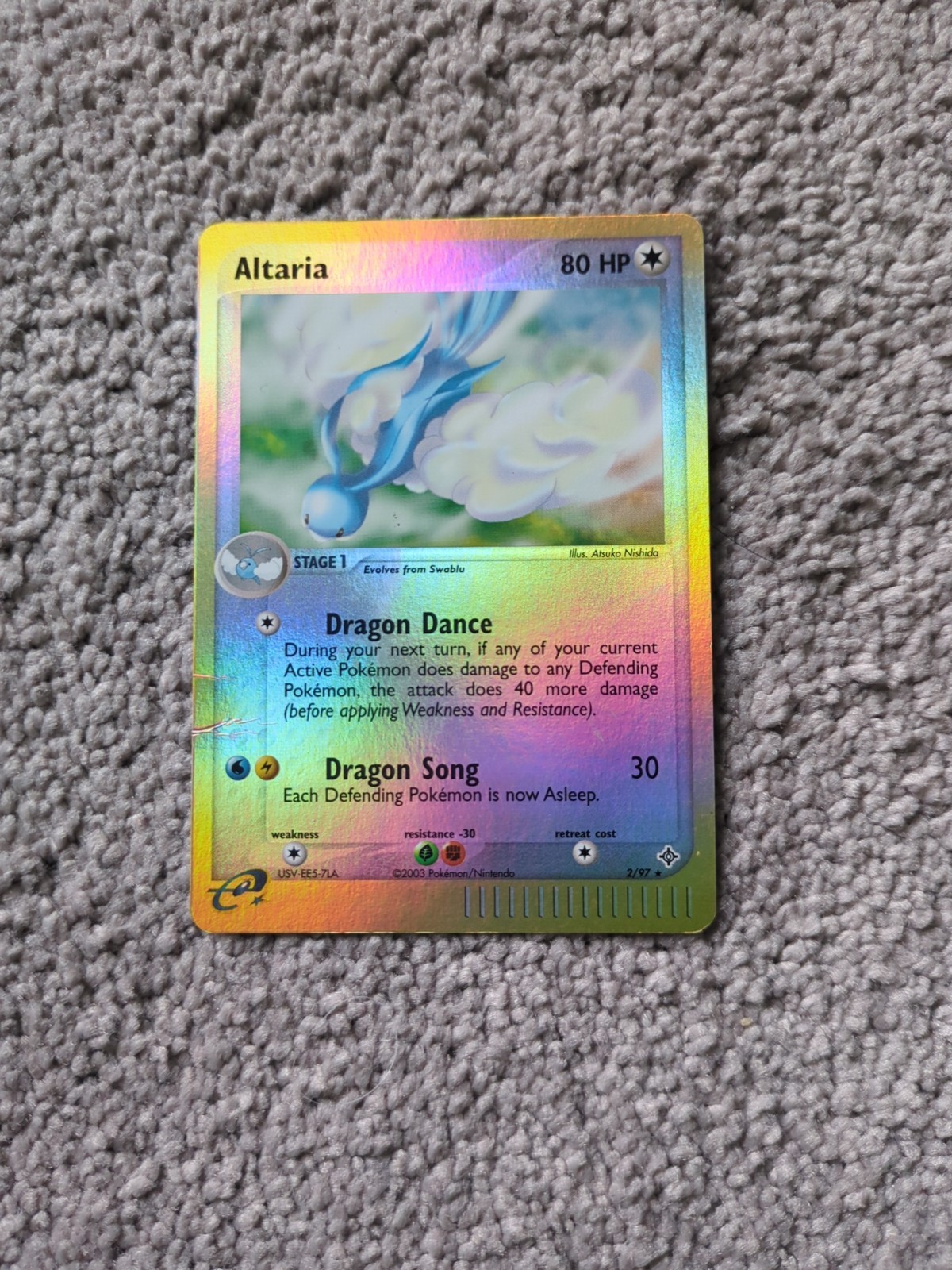 Altaria - 2/97 - Holo Rare - Reverse Holo Moderately Played Pokemon EX - Dragon