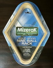 New Mizerack Solid Wood Nine Ball Pool Billiards Rack 2 1/4  Billard Balls