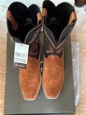 Ariat Futurity Cognac Roughout Boots, Cutter Toe, 13D, BNIB
