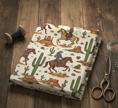 A Wrong Turn at Albuquerque  Printed Cotton Fabric By The Yard