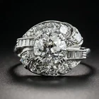 3 Ct Lab‑Created Diamond Engagement Ring Vintage Art Deco Style 14K White Gold