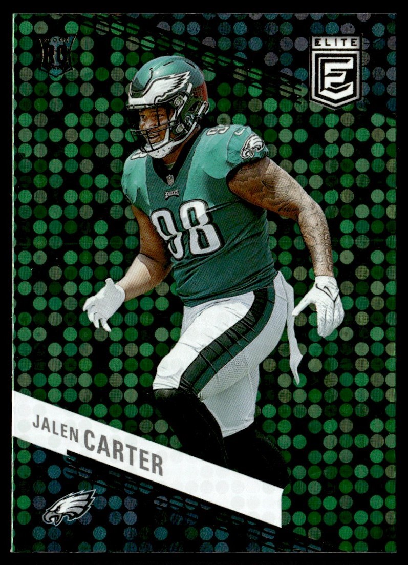 2023 Donruss Elite Green Disco Jalen Carter Rookie Philadelphia Eagles #148