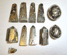 Large Pyrite Crystal Carvings Mixed Joblot Bundle 2614g