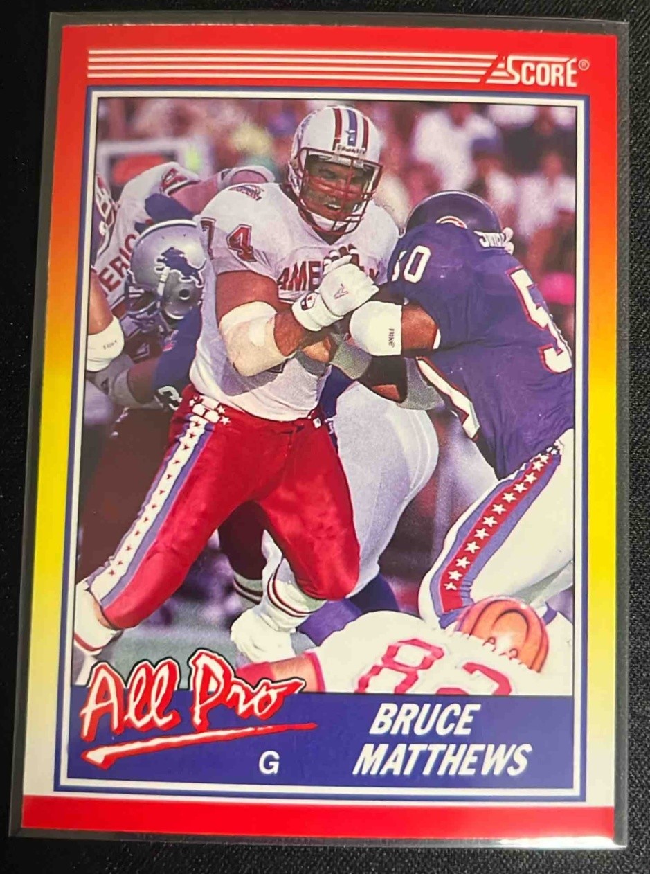 1990 Score Bruce Matthews #584