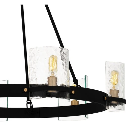 Matte Black  Chandelier from the Gloucester Collection - Picture 5 of 5
