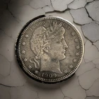 1909 barber quarter- Xf Detail