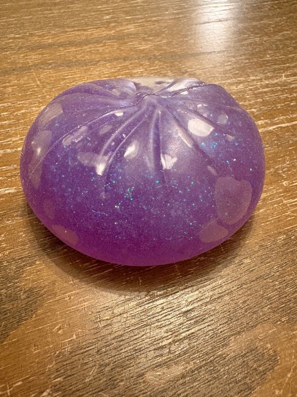 Super Rare Purple Glitter Dumpling Squishy, Holographic Glitter Dumpling