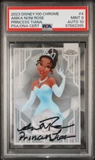 2023 Topps Chrome Disney 100 Card #4 Princess Tiana  Auto Anika Noni Rose PSA 9