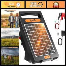 24-Hour Solar Electric Fence Charger, 0.18J Power, 10-Mile Range for Livestock