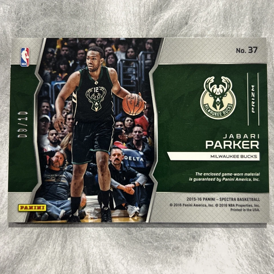 Parche Jabari Parker 2015 Panini Spectra Franchise Telas Gold Prizm #’d/10  Foto 2 de 2