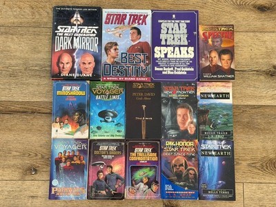 14 Star Trek Book Lot Voyager DS9 Next Generation New Frontier Paperback HC