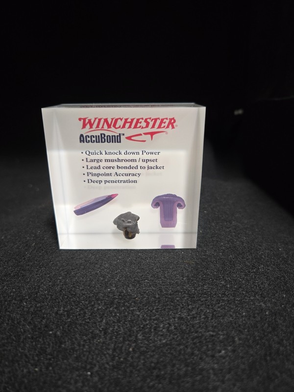 Winchester AccuBond Lucite Bullet Display Paperweight (@344)