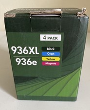 4 Pack Compatible Ink Cartridge for HP 936XL 936e Black Cyan Magenta Yellow, NOB