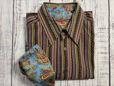 Mens Robert Graham Shirt Sz XL Paisley Vintage Print GREAT Condition 0692