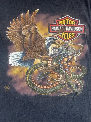 88 SINGLE STITCH HOLOUBEK DRAGON VS EAGLE HARLEY SHIRT XL