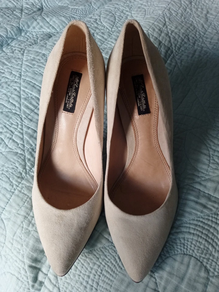 All Saints suede stiletto heeled shoes - size 38 (UK5) - Image 2 of 4
