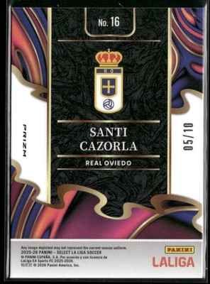 Santi Cazorla 2025-26 Select La Liga #16 Unstoppable Gold /10 | eBay