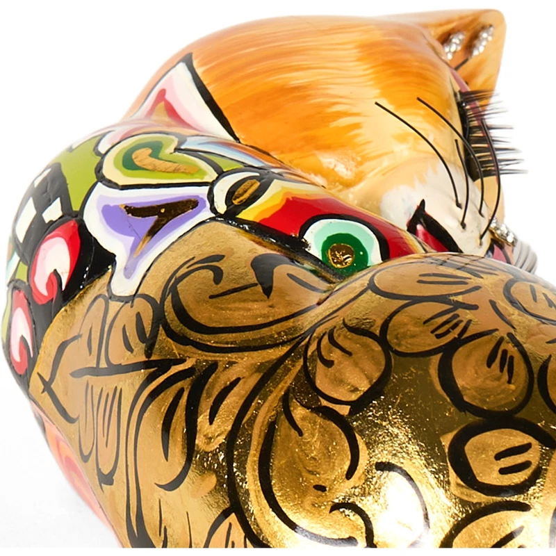 GATTO che Dorme Statua Scultura Tom's Drag 4370 Clementine S 15 cm Pop Art Gatta, fotografia 9 di 9