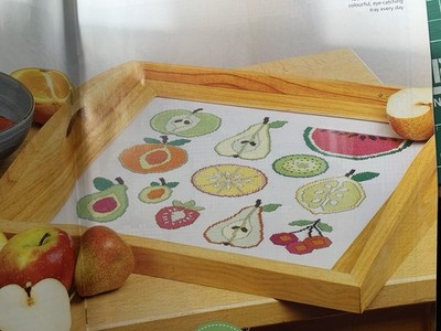 Sommerfrüchte! Obsttablett Küche Kreuzstich Design Tabelle