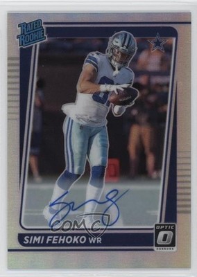 2021 Donruss Optic Rated RPS Holo Prizm /125 Simi Fehoko #242 Rookie Auto RC i6j