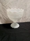 Vintage NAPCO #1185 Milk Glass Pedestal Compote/Candy Dish/Planter/Vase