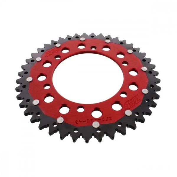 Kettenrad Alu Rot 43-ZäHne 520-Teilung FüR Kawasaki Gpz 500 S Bj. 1987-2003-image