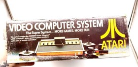 VINTAGE Atari CX2600A Video Game Console, Controllers W/ 14 Games & Extras