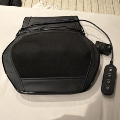 Black Heated Ergonomic Seat Cushion Pad with Wired Remote Control