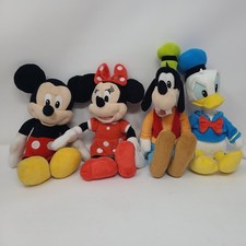 Disney Mickey Mouse  Friends Small Plush w/ Mickey Minnie Donald Goofy Lot of 4