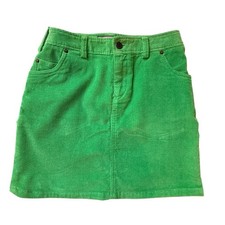 Vineyard Vines Kiwi Green Corduroy Mini Skirt Size 2 Preppy Y2K Shep Ian