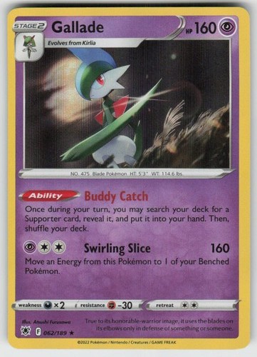 Gallade 062/189 Holo Rare SWSH10: Astral Radiance