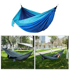 Image of Outdoor Travel Nylon Hammock Double Person Garden Camping Hanging Bed Swing