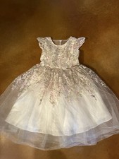 Rare Editions Pageant White Lace Girls Dress 5 Layers Netting