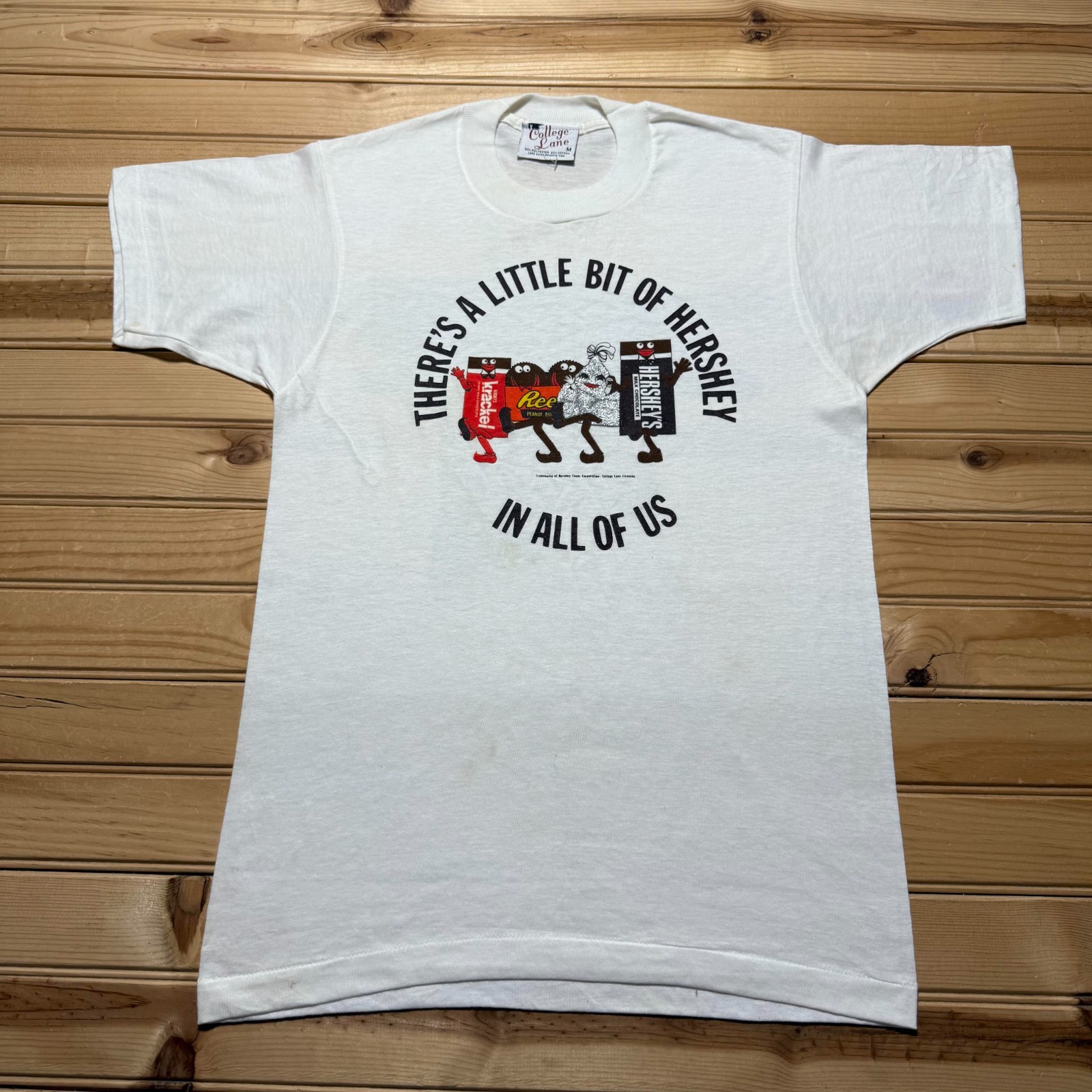 Vintage 90s Hershey Krackel Reese's Kisses Graphic Promo T-Shirt Youth - Medium