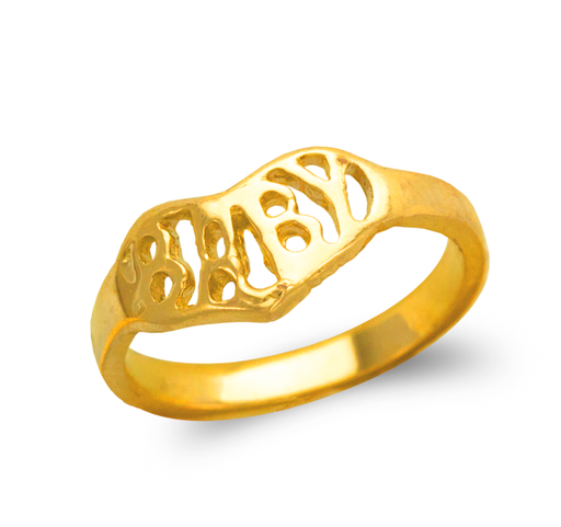 NEW 14K YELLOW GOLD KIDS BABY RING