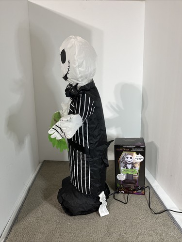 Gemmy Disney Tabletop Nightmare Before Christmas Airblown Jack Skellington W/box - Picture 5 of 13