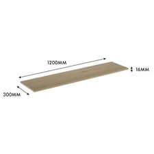 2 Pack Melamine Shelf - Light Oak - 120cm x 20/25/30cm (04601/04602/04603)
