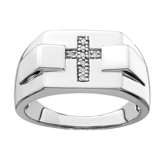 Anillos de Plata de Ley Piedra religiosa para hombres
