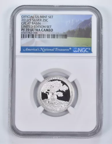 2013-S Silver PF70 ANT Great Basin Quarter Limited Edition NGC