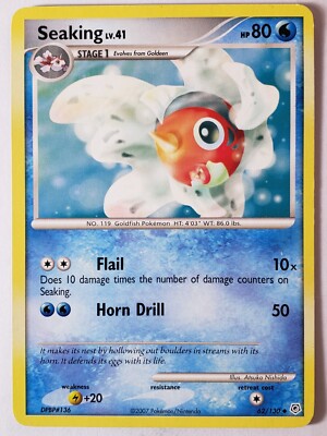 Seaking 62/130 LP - Diamond Pearl Pokemon Card - Atsuko Nishida