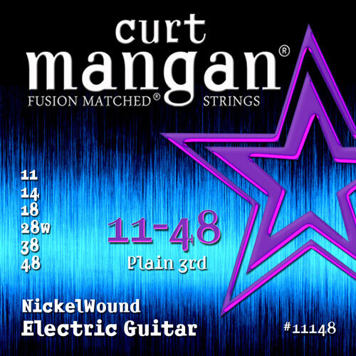 Curt Mangan Fusion Matched Nickelwound Electric Guitar Strings; gauges 11-48 - Picture 1 of 1