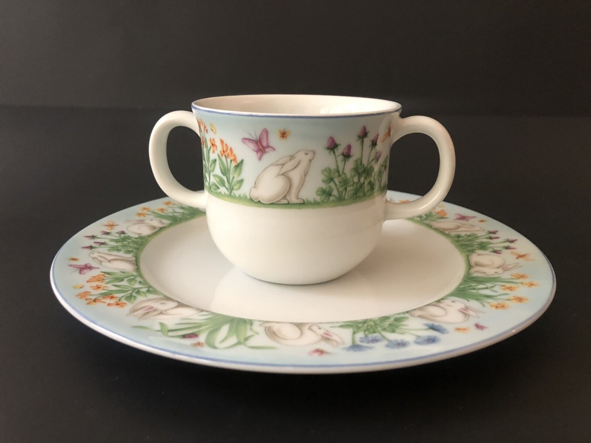 Tiffany & Co Tiffany Meadows Child's 2 pc Bunnies Porcelain Plate