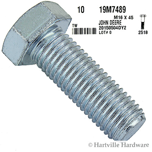 John Deere Original Equipment Cap Screw #19M7489