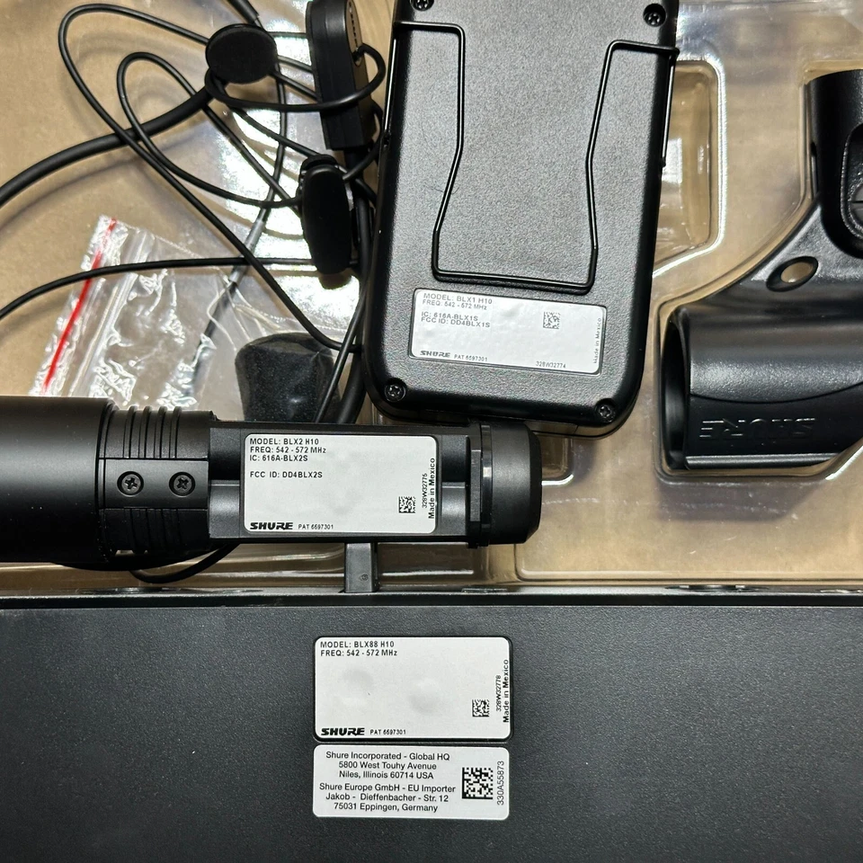 Shure BLX1288/P31 Wireless Microphone System Handheld & Headset Mics H10 Band - Image 4 of 4