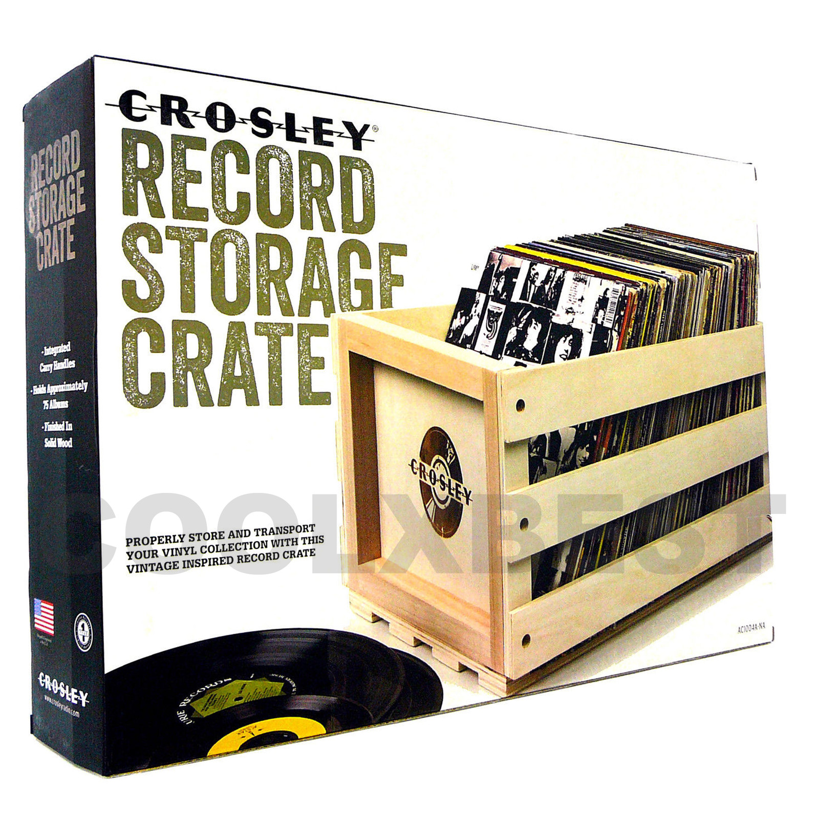 Crosley Record Storage Crate &  N.W.A. Straight Outta Compton - Vinyl Album Bundle main image 1