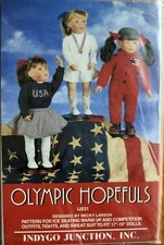 INDYGO JUNCTION PATTERN OLYMPIC HOPEFULS ICE SKATNG  17-19" DOLL CLOTHES UNCUT  